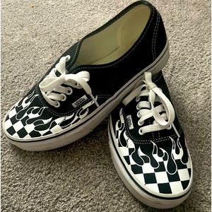 Checkered flame vans